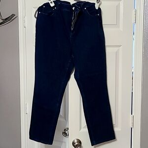Candace Cameron Bure size 18W indigo ankle length blue jeans